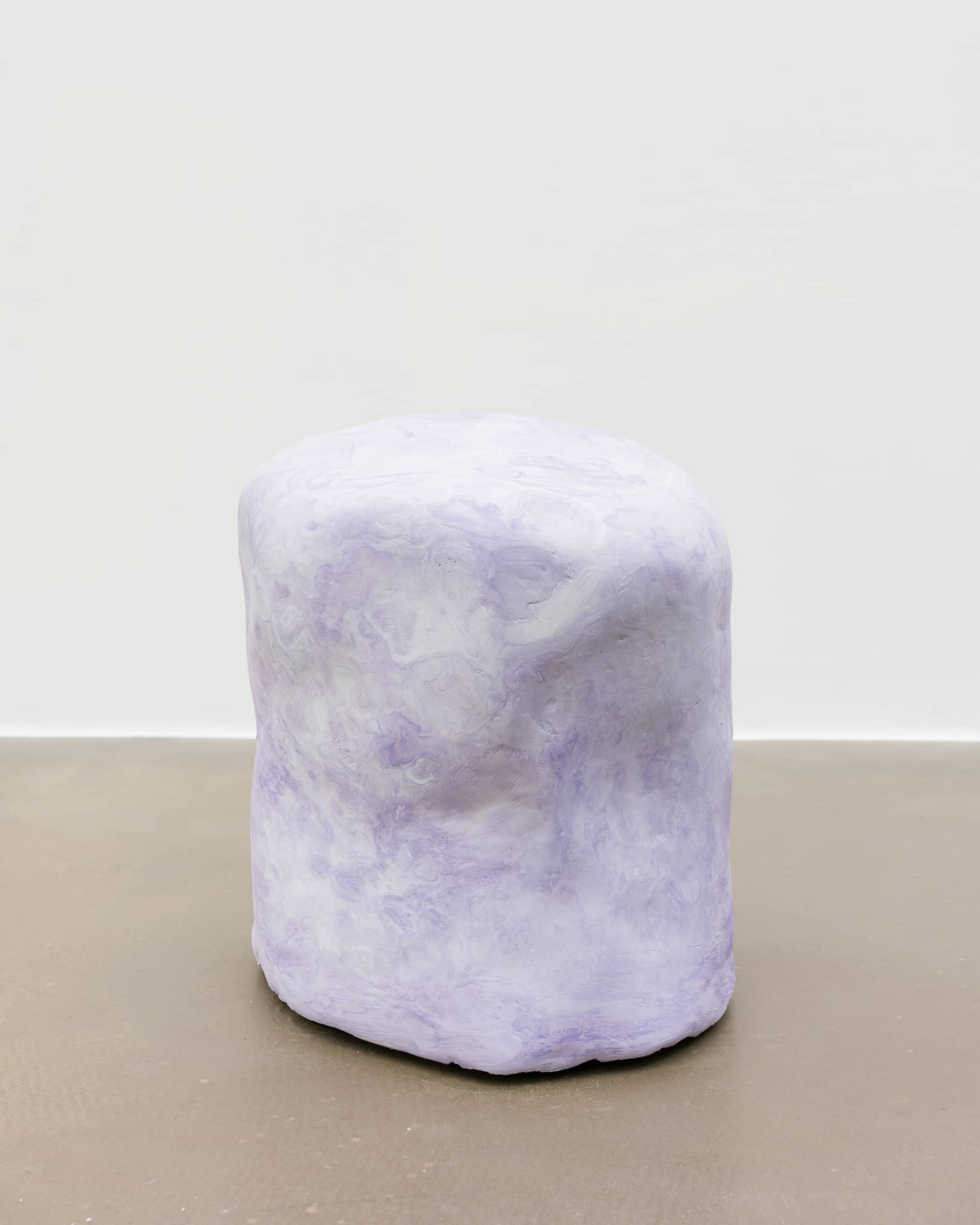 16_Roman Moriceau_Purple Marble Stone_2022_hemp concrete, natural pigments, lime_36x34x42cm_Shivadas de Schrijver