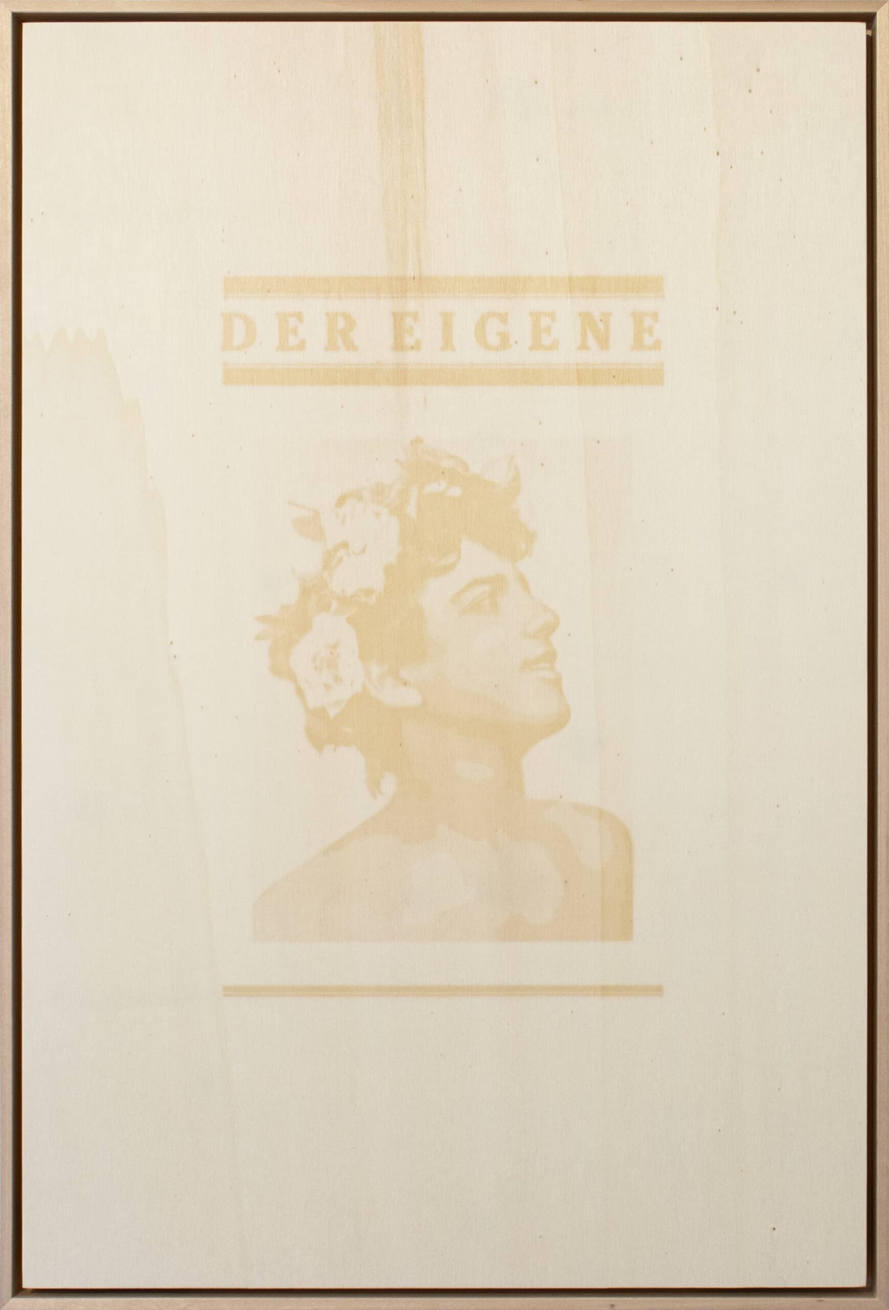 38_Takahiro Kudo_Untitled (Midnight's Door)_Dear Past series_2024_sun-bleached wooden plate, anti-UV varnish_62x42cm