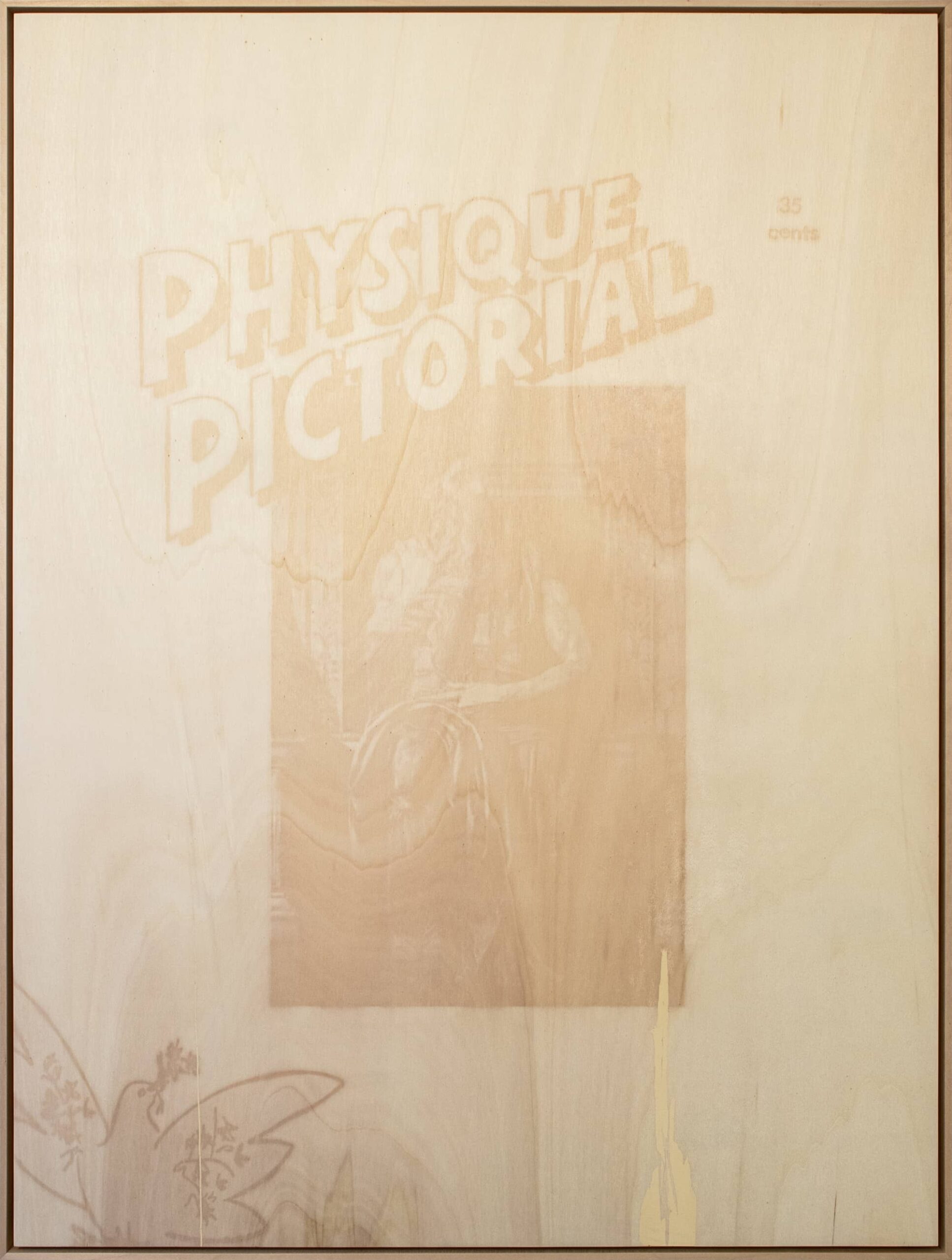 47_Takahiro Kudo_Untitled (Pump Up the Jam)_Dear Past series_2025_sun-bleached wooden plate, anti-UV varnish_102x77cm_1