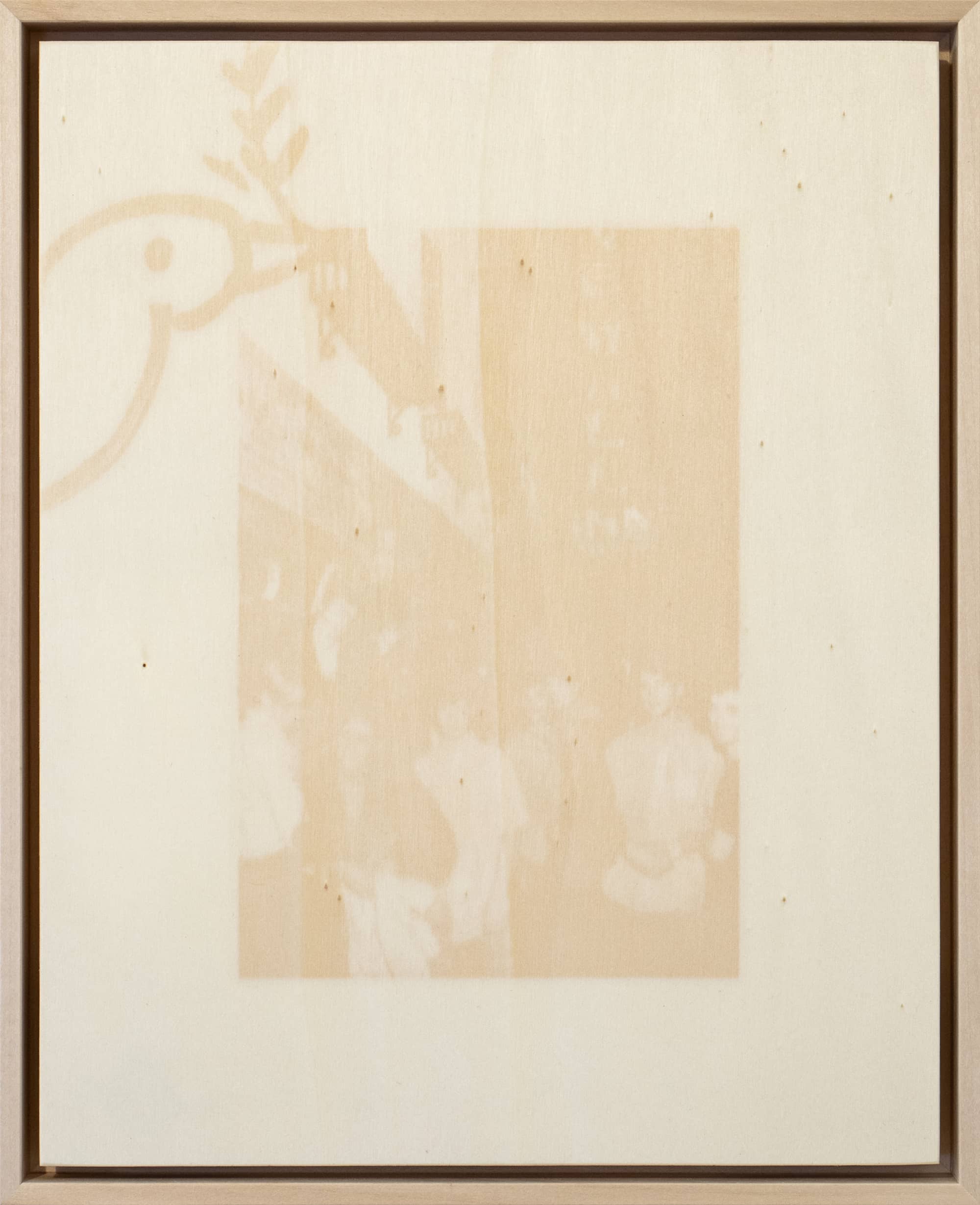 48_Takahiro Kudo_Untitled (Splendor in the Grass)_Dear Past series_2025_sun-bleached wooden plate, anti-UV varnish_32x26cm
