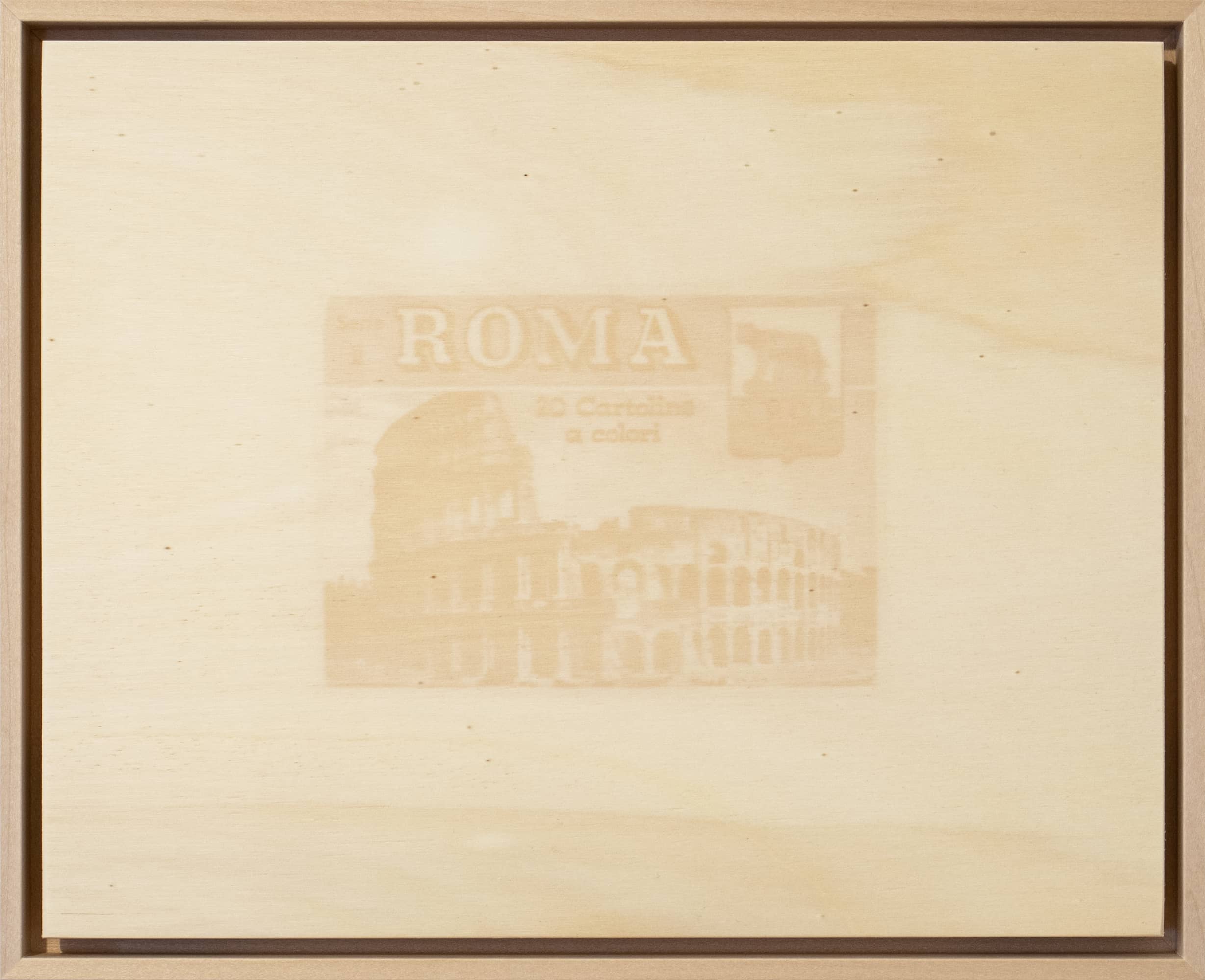 48_Takahiro Kudo_Untitled (You Are as Gay as a Tune)_Dear Past series_2025_sun-bleached wooden plate, anti-UV varnish_32x26cm