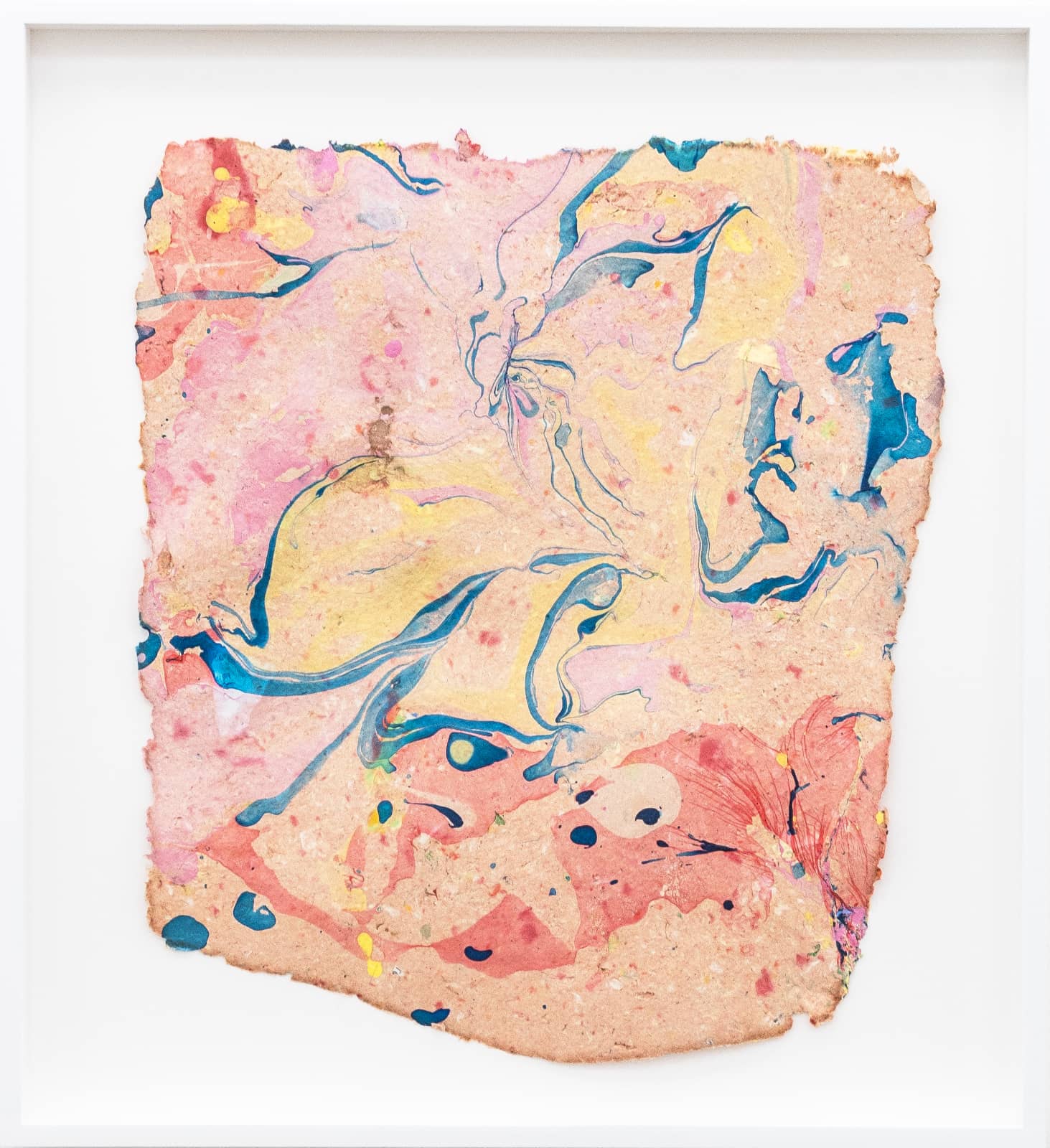 7_Roman Moriceau_Peace and Love (Pink Limonade, Candy Paper, Azur, Rose Petal, ...)_2026_nail polish, papier-mache_48.5x44.5cm_1