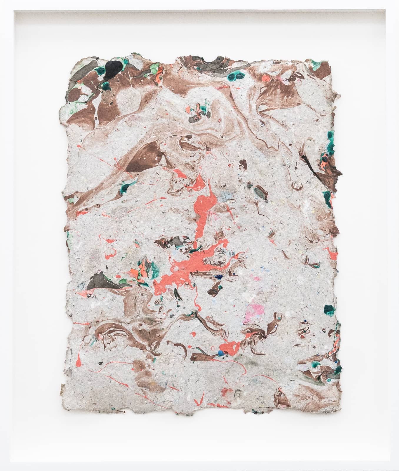 9_Roman Moriceau_Peace and Love (Ashen, Green at Night, Autumn Decaf, Creamy Blush, ...)_2026_nail polish, papier-mache_44.5x37.5cm_1